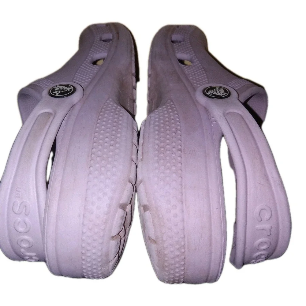 Crocs Classic Clog‎ Lavender Purple With Charm Women's Kids J3 Casual Shoe